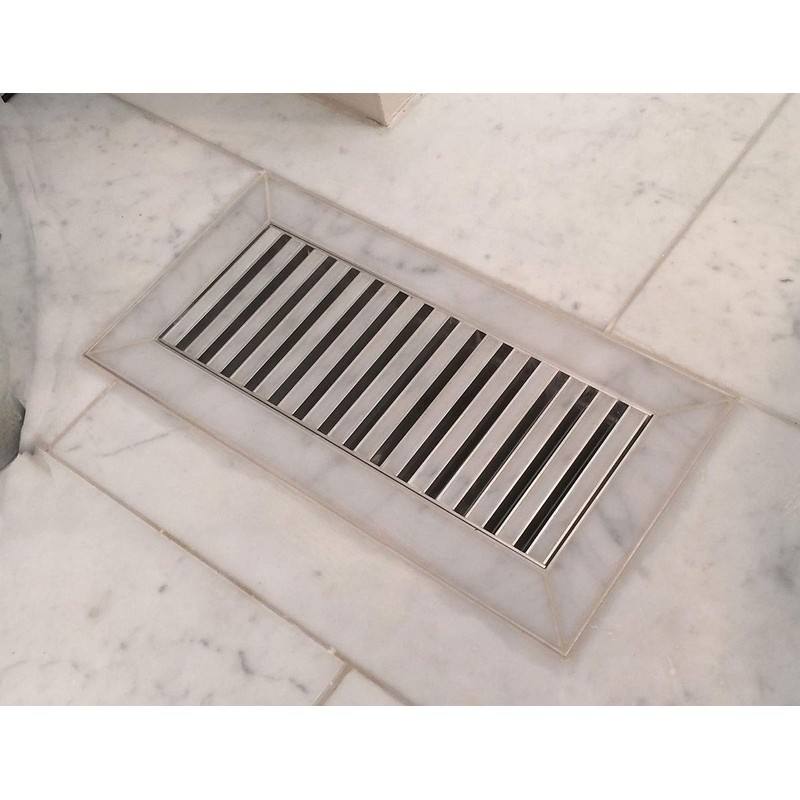 Chameleon 2 1/4""x12" 5/16" Thick Floor Vent Registers Matching Floor