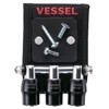 VESSEL QB-10MB3K Quick Catcher 3 Row Holder with Magnet, Black