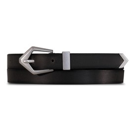 Lucky Brand Women's Leather Bold Fashion Statement Belts, Diamond Buckle-Black, Large