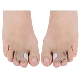 Toe Straightener, Broken Toe Wraps 4 Pack Hammer Toe Corrector Separators Splints Foot Cushion