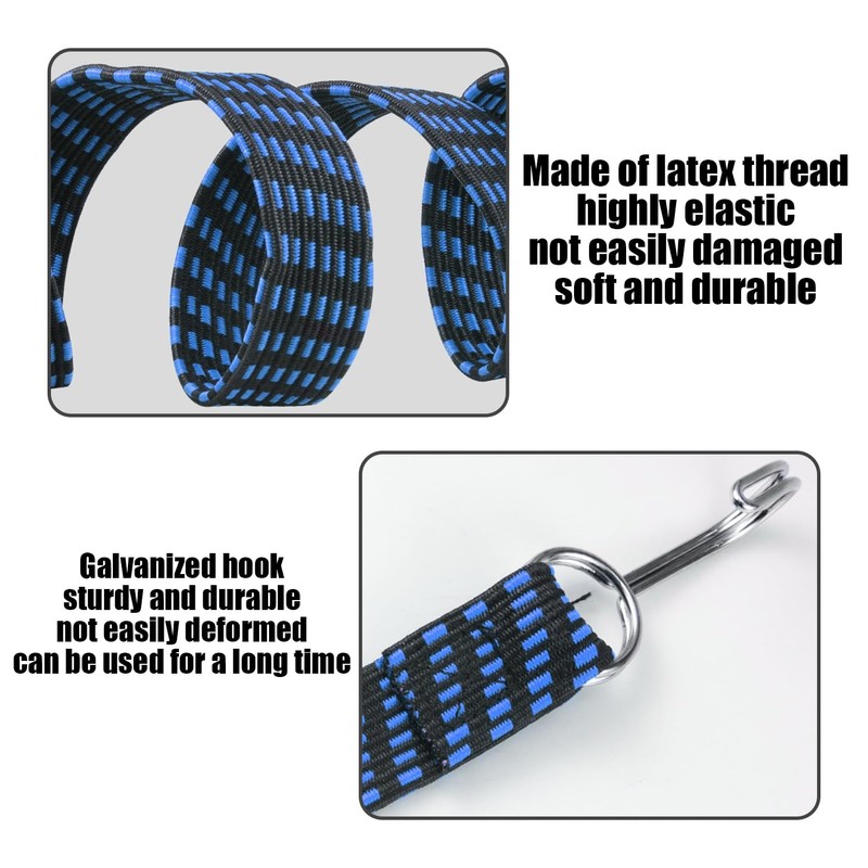 3 Pieces Of Elastic Rope With Hooks, 3 Pieces Of