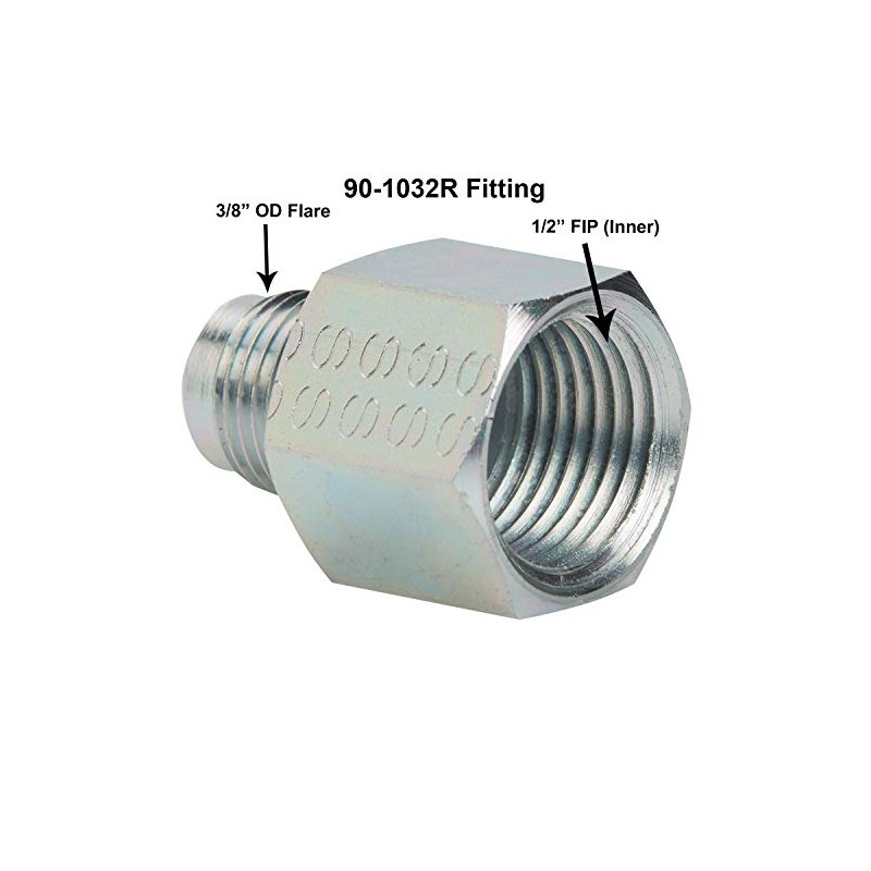 Dormont Flare Fitting Gas Adapter, 1/2 Inch, 0