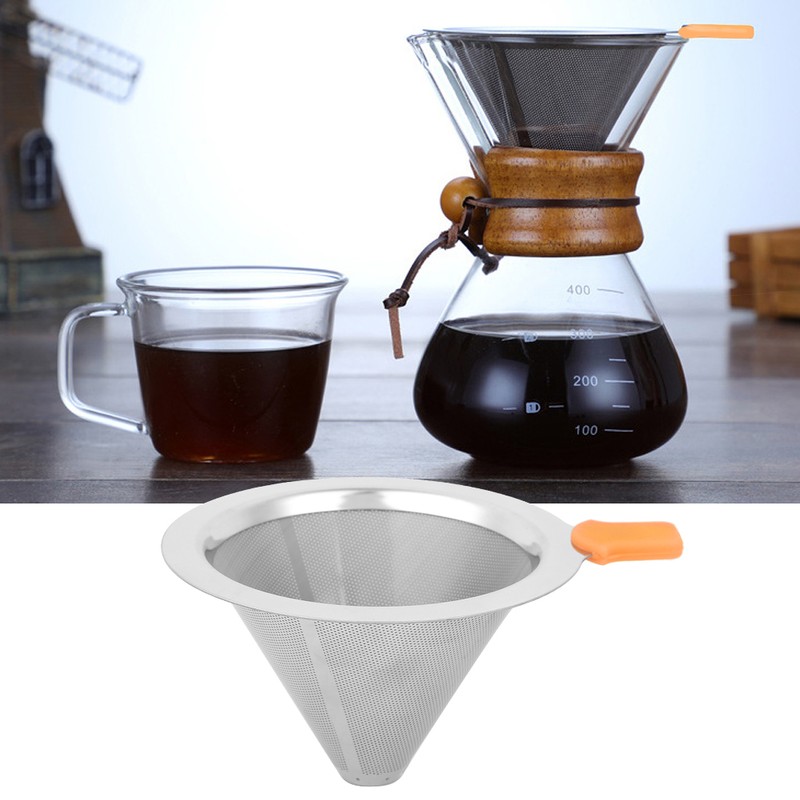 Coffee Maker Drip Filter Double Layer Stainless Steel Reusable Coffee