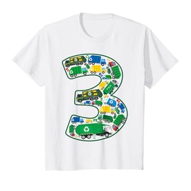 Kids Garbage Truck Boy 3rd Birthday 3 Years Old Garbage Truck Boy T-Shirt