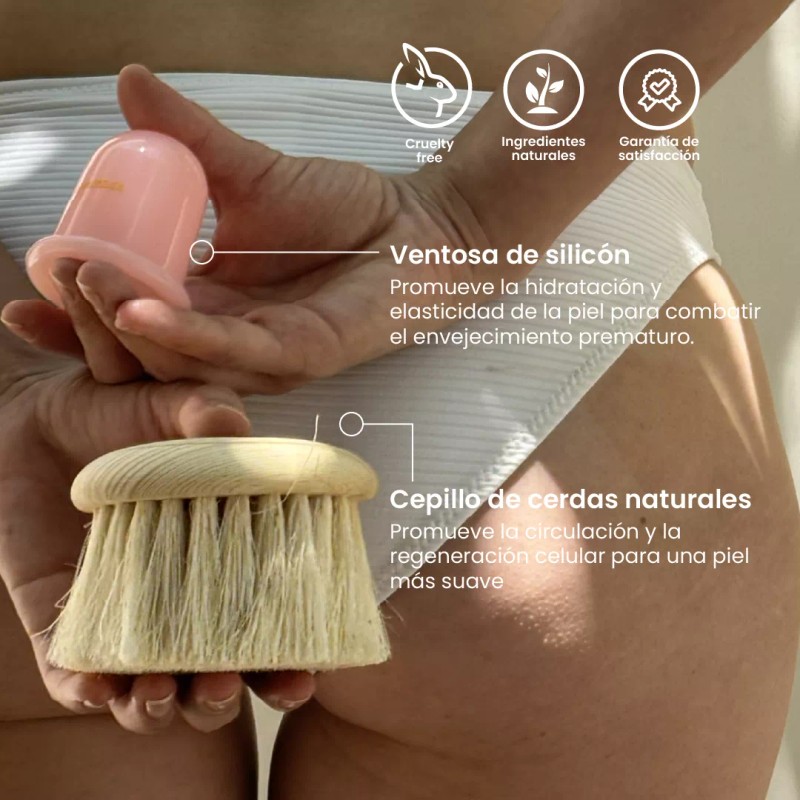 Azala Natura Kit Azala Para Celulitis C/ Ventosa Y Cepillo