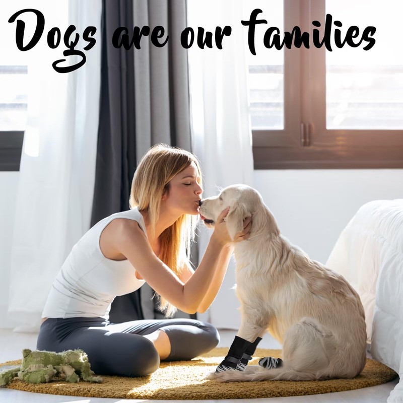 Stripes Waterproof and Anti-Slip Dog Socks for Hardwood Floors Extra