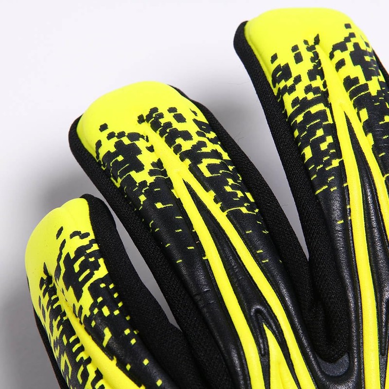 Kelme Vortex Training Goalkeeper Gloves, Black/Neon Yellow, Size 8