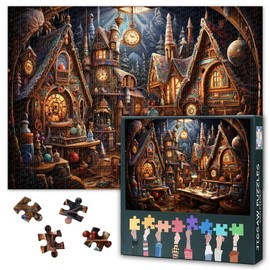 Abstract Studio - 1000 Piece Puzzle for Adults - Mechanical Clock Unique Cut Pieces - Jigsaw Puzzles Stress Relief & Family Game Night - Finished Size 27.5" x 19.6"/70 * 50cm