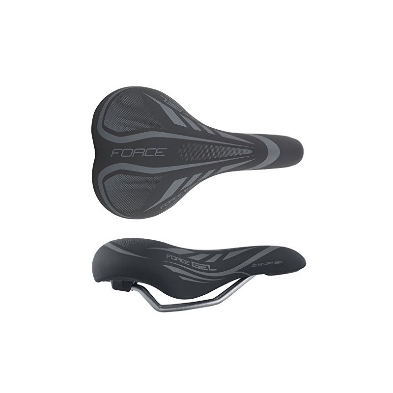 Force 80376 Bicycle Saddle Comfort Saddle with GEL Black 10.8