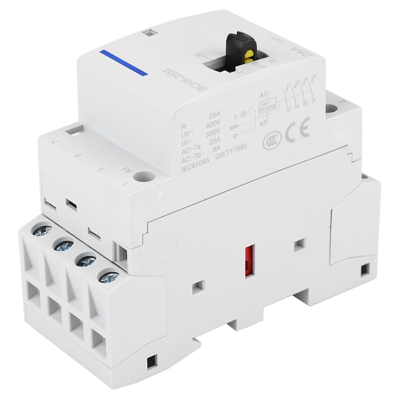 BCH8-25M Household AC Contactor 24V 25A 4P Modular Contactor With