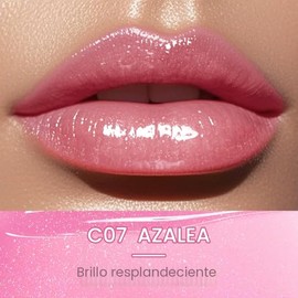 CATKIN Bálsamo labial brillante ultra hidratante con brillo, tinte labial en gel rellenador y fundente, manteca de karité reparadora y calmante para l