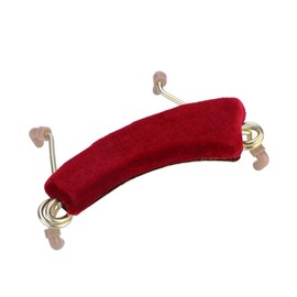 Violin Chin Rest, Red Aluminum Alloy Adjustable Fiddle Shoulder Rest with Spring Claws for 3/4 4/4 Violin