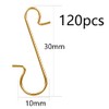 HERZWILD 120pcs Bauble Hooks, Christmas Tree Hooks, Ornament Hooks, Bauble
