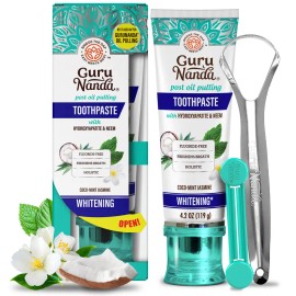 Hydroxyapatite Toothpaste – Fluoride & SLS-Free, Natural CocoMint Jasmine Flavor, Freshens Breath, Fights Plaque, 4.2oz