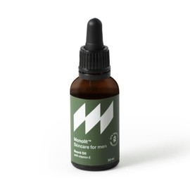 Monolit | Bartöl herren | Beard oil | Bart öl | Feuchtigkeitsspendend | Nährend | Weichmachend | Avocadoöl | Jojobaöl | Arganöl | Vitamin E | Sandelholzduft | Flasche mit Pipette | Ergiebig | 30 ml