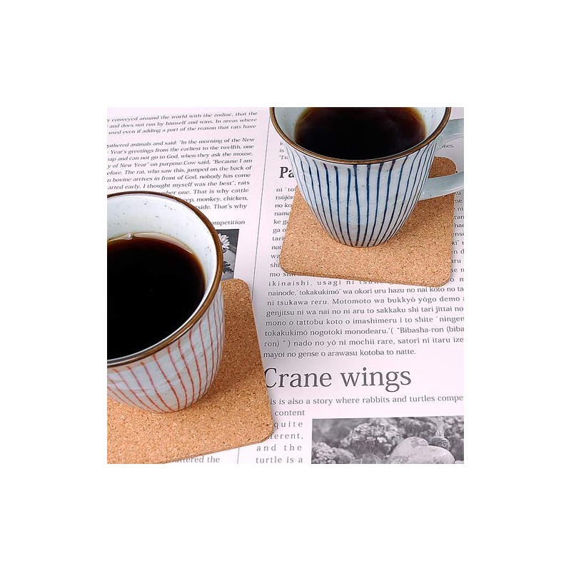 Good-L Cork Coasters (Non-Rough W Polished) (3.5 x 3.5 inches