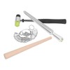 Ring Sizer Set Aluminum Finger Sizing Gauge Polishing Wood Mandrel
