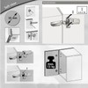1 x Hettich hinge cup damper, die-cast zinc-plated, with 1