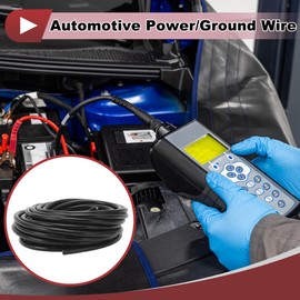 HEROFFIX Elektrische Masseleitung Automobil-Stromleitung 20FT Schwarz TC 1 Stück 26AWG 6 Leiter Vollständig isoliert & Soft-Touch-Mantel Universal