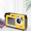 Underwater Camera, 4K 56MP Dual Screen Waterproof Camera with 18X