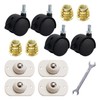 4 Universal Wheels with Brakes, 4 Ball Castors, 4 Trapezoidal
