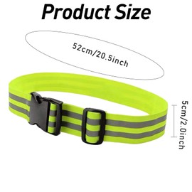 1PCS High Visibility Reflective Belt, Sash Belt Neon Reflective Band Adjustable Belt for Children Adult Jogging Walking Biking Cycling Night Safety.reflective strips