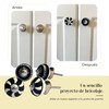 Nacnic Set of 12 hand-painted black and white ceramic knobs