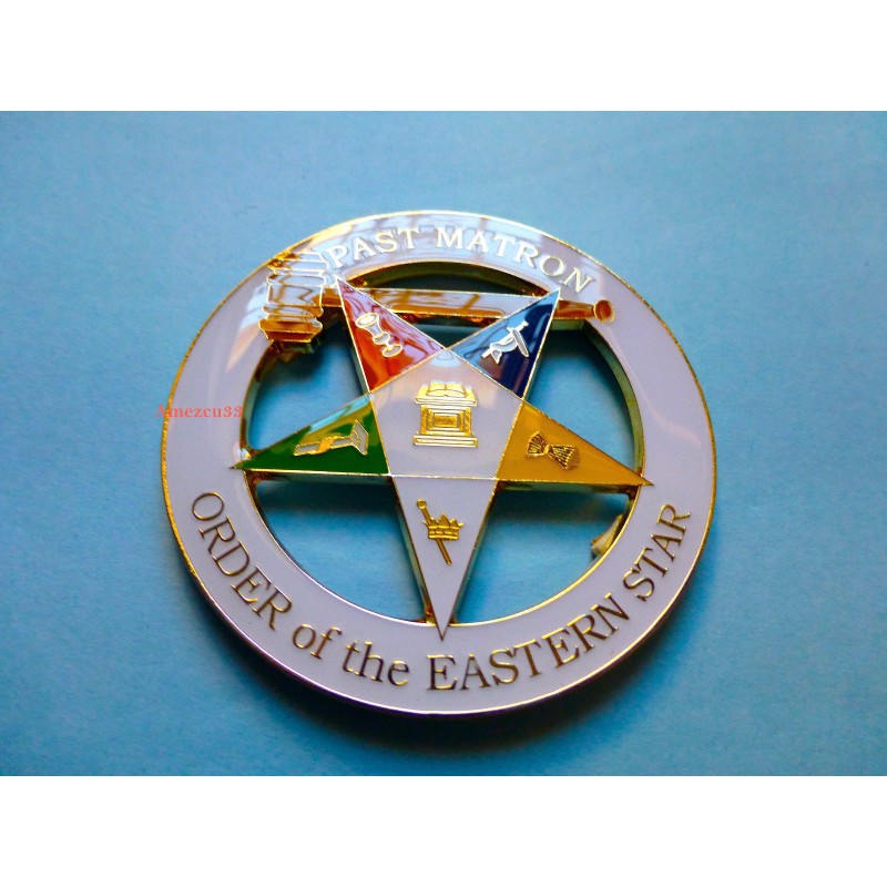 Past Matron OES Cut Out Alloy Zinc Car Emblem
