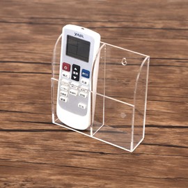 Nikou Transparent Acrylic Remote Control Storage Box Wall Hanging Makeup Holder Organizer (2 Grids)