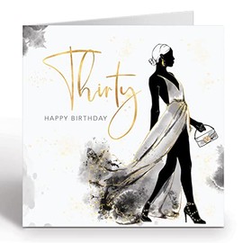 Ruby Ashley 30th Birthday Card. Luxury Gold Foil Happy Birthday Card for Her. 30th Birthday Card for Women. Perfect Friend Birthday Card Niece, Daughter. Made in the UK Daughter 30th Birthday Card