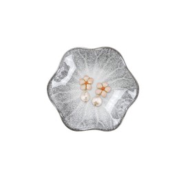 Nideen Ceramic Jewellery Tray, Jewellery Plate, Jewellery Tray, Small Ceramic Ring Bowl, Ring Holder, Ring Plate Tray Decoration (Grey)