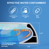 KRUI Collapsible Shower Threshold Water Dam, 118In, Self Adhesive Shower