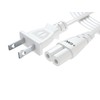 Universal 2-Slot White Power Cord for Tv Electronics and Laptops