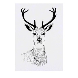 'Fallow Deer' Temporary Tattoo - Water Resistant, Skin-Safe, Non-Toxic Transfer (TO00076897)