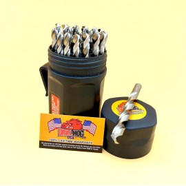 Drill Hog® 29 Pc Niobium Nb41 Drill Bit Set Bit Tank™ Index Lifetime Warranty