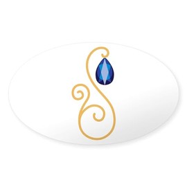CafePress Sapphire Sticker Oval Car Bumper Sticker