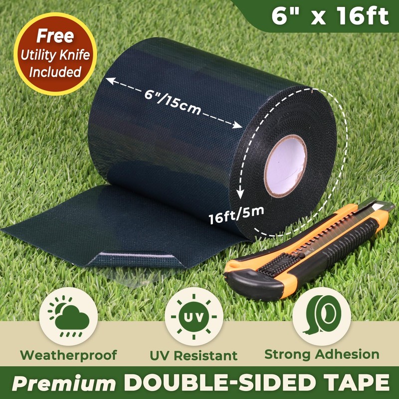 Double Sided Artificial Grass Turf Seam Tape 6" x 16'
