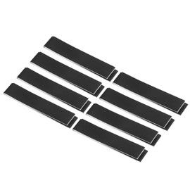 PATIKIL 25 x 1.7cm Racquet Guard Tape Racket Frame Sticker Racket Grip Sticker 8 Rolls PU Thick Abrasion Resistant Black