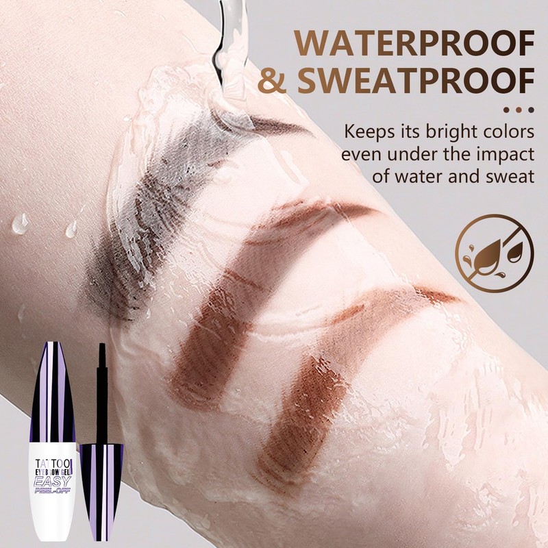 3Pcs Easy Peel-Off Eyebrow Gel,3 Colors Qiciy Tattoo Eyebrow Gel