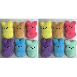 BOMBPARK 12PCS Cute Rabbit Plush Toys,Rabbit Stuffed Animals,Unique Easter Gifts for Kids,Easter Gift Exchange for Boys Girls Toddlers Class Classroom School Party Favor