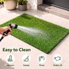 Minicoco Artificial Fake Grass Door Mats Garden Doormat Outdoor Rug