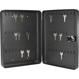 BARSKA 57 Position Key Cabinet with Combination Lock Black, Medium