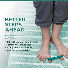 Bunion Correction Toe Exerciser Bands - Portable Toe Bands Resistance Spacer Straps for Stretching, Strengthening, Spreading, Alignment, Bunions - Bunion Corrector for Men & Women - Set of 2