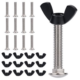 Pet Carrier Fasteners, 12pcs M6 Stainless Steel Replacement Bolts and 12pcs Plastic Butterfly Nuts for Repairing Pet Boxes Pet Carrier Replacement Parts Dog Kennel Hardware