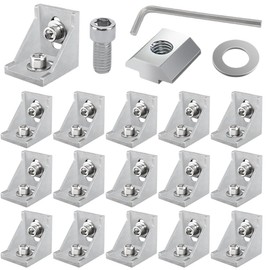 XYTAHDM Mounting Material Angle Aluminium Profile 20 x 20 mm Aluminium Profile Attachment Set Angle Connector Aluminium Profile 20 x 20 Accessories Aluminium Angle Profile 20 x 20 Item Profile 20 x 20
