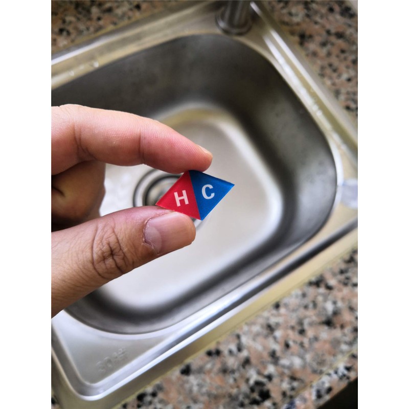 Zzooi 4PCS Self Stick Hot Sign Cold Sign Cold Hot