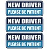 GEEKBEAR New Driver Car Magnet (3 Pack) - Rectangular Shape,