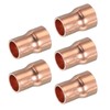 PATIKIL 5Pcs Copper Reducer 3/8" x5/16 ID Reducing Copper Coupling