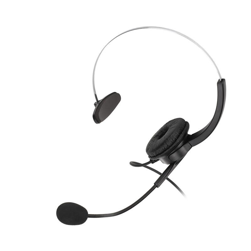 Call Center Headset Mono Noise Cancelling Dual 3.5mm Plug Computer