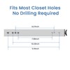 Tenovel Pull-Out Closet Clothes Closet Hanging Rod 14-Inch, Metal Telescoping
